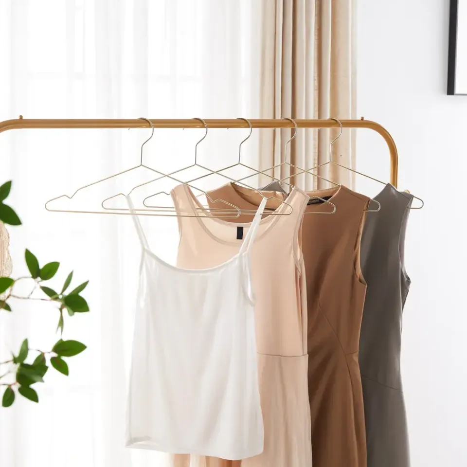 ACAZA 20 Metalen Kleerhangers, Ultra-dunne en Ruimtebesparende Kledinghangers, Goud Sale