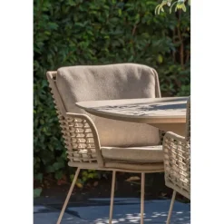 4-Seasons Outdoor 4 Seasons Fabrice lounge dining stoel - Latte Discount