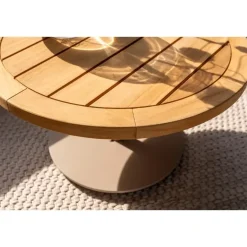 4-Seasons Outdoor 4 Seasons Volta teak salontafel - Ø60 cm. taupe Discount