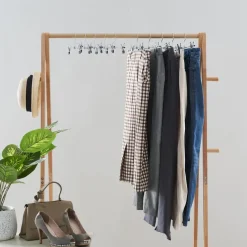 ACAZA 20 Stuks Broekhangers met Knijpers- Stevige Kleding Hangers Zilver en Zwart Outlet