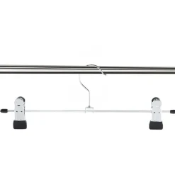 ACAZA 20 Stuks Broekhangers met Knijpers- Stevige Kleding Hangers Zilver en Zwart Outlet