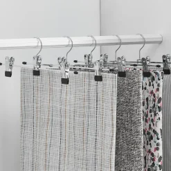 ACAZA 20 Stuks Broekhangers met Knijpers- Stevige Kleding Hangers Zilver en Zwart Outlet