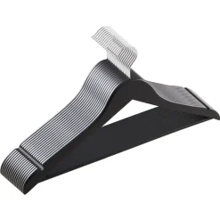 ACAZA 20 stuks Massief Houten Kledinghangers - Esdoorn Hout - Glad Oppervlak - Zwart Outlet