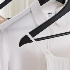 ACAZA 20 stuks Massief Houten Kledinghangers - Esdoorn Hout - Glad Oppervlak - Zwart Outlet