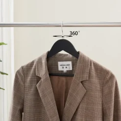 ACAZA 20 stuks Massief Houten Kledinghangers - Esdoorn Hout - Glad Oppervlak - Zwart Outlet