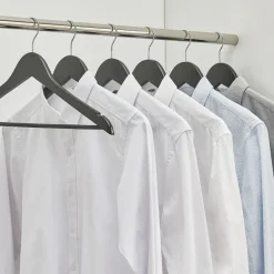 ACAZA 20 stuks Massief Houten Kledinghangers - Esdoorn Hout - Glad Oppervlak - Zwart Outlet