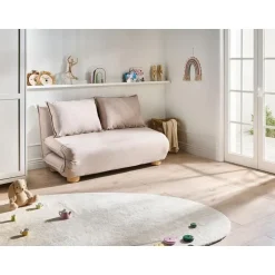 Leen Bakker ABISKO - Slaapbank 2-zits - Beige - Kunstlinnen New