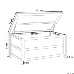 Leen Bakker ACATE - Kussenbox - Grijs - 330 L - Beton Hot