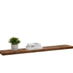 Merkloos ACAZA Boekenplank van 140 cm lang - industrieel Design - Vintage bruin