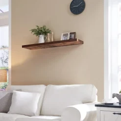 Merkloos ACAZA Boekenplank van 100 cm lang - industrieel Design - Vintage bruin Outlet