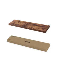 Merkloos ACAZA Boekenplank van 100 cm lang - industrieel Design - Vintage bruin Outlet