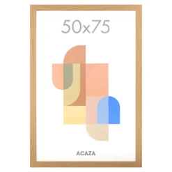Merkloos ACAZA Fotokader - Fotolijst - 50x75 cm - MDF hout - Warme Eik Sale