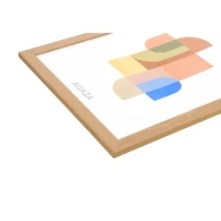 Merkloos ACAZA Fotokader - Fotolijst in MDF van 40x60 cm - Warm Oak - Plexiglas Hot