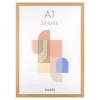 Merkloos ACAZA Fotokader A1 - 59,4 x 84 cm - Fotolijst - MDF Hout - Madison - Warme Eik Hot