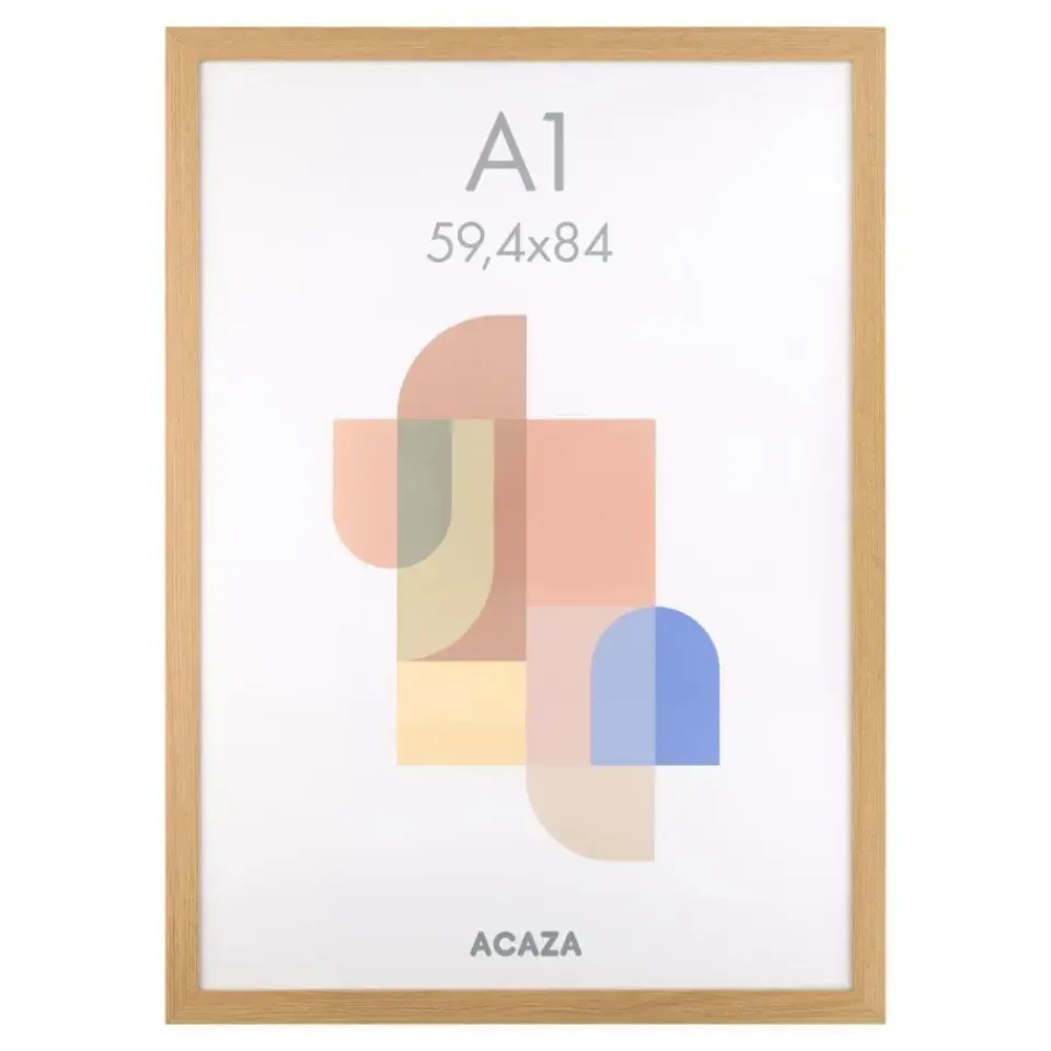 Merkloos ACAZA Fotokader A1 - 59,4 x 84 cm - Fotolijst - MDF Hout - Madison - Warme Eik Hot
