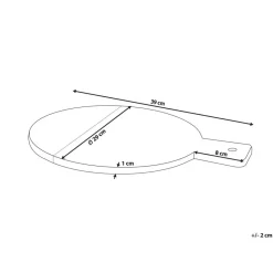 Beliani ACHARNES - Dienblad - Wit - Marmer Hot