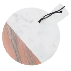 Beliani ACHARNES - Dienblad - Wit - Marmer Hot