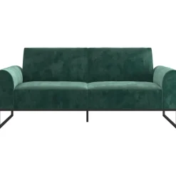 Cosmoliving by Cosmopolitan Adley - 2-zits slaapbank in groen fluweel Best