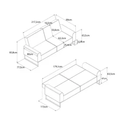 Cosmoliving by Cosmopolitan Adley - 2-zits slaapbank in groen fluweel Best