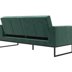 Cosmoliving by Cosmopolitan Adley - 2-zits slaapbank in groen fluweel Best