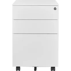 Euroseats Afsluitbaar ladeblok / bureaukast 39x60 cm - 3 lades - Wit New