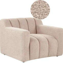 Beliani AGERUP - Fauteuil - Beige - Bouclé Sale