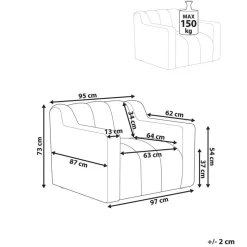 Beliani AGERUP - Fauteuil - Beige - Bouclé Sale