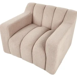Beliani AGERUP - Fauteuil - Beige - Bouclé Sale