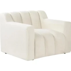 Beliani AGERUP - Fauteuil - Gebroken wit - Bouclé Best