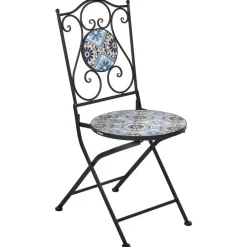 Leen Bakker AGGIUS - Set van 2 tuinstoelen - Zwart - IJzer Discount