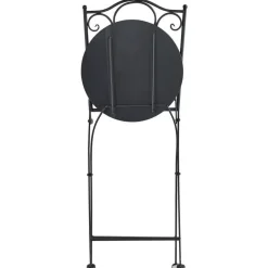 Leen Bakker AGGIUS - Set van 2 tuinstoelen - Zwart - IJzer Discount