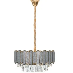 Leen Bakker AGUARICO - Kroonluchter - Messing/Transparant - Glas Discount