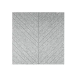 IVOL Akoestisch wandpaneel PET-vilt - 100x100cm - Visgraat motief Lichtgrijs
