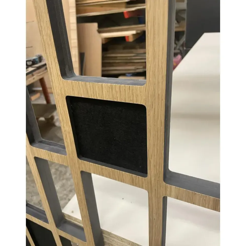 IVOL Akoestisch wandpaneel PET-vilt - 100x100 cm - Zwart Discount