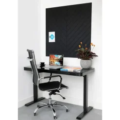 IVOL Akoestisch wandpaneel PET-vilt - 100x100cm - Visgraat motief Zwart Online