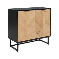 Beliani ALASKA - Dressoir - Lichtbruin/Zwart - Hout Discount