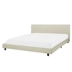 Beliani ALBI - Tweepersoonsbed - Beige - 180 x 200 cm - Polyester Outlet