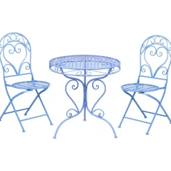 Leen Bakker ALBINIA - Bistroset voor 2 - Blauw - Metaal Outlet