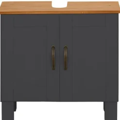 Dorel Home Alby - Wastafelonderkast 60 cm met 2 deuren in antraciet Best