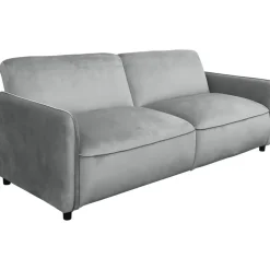 Dorel Home Alicia - Slaapbank 3-zits in lichtgrijze fluweel