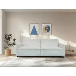 Dorel Home Alicia - Slaapbank 3-zits in crèmekleurige stof Hot