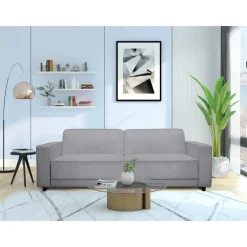 Dorel Home Allie - 3-zits slaapbank in lichtgrijs fluweel Best