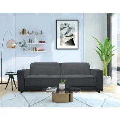 Dorel Home Allie - 3-zits slaapbank in antraciet stof Discount