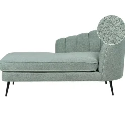Beliani ALLIER - Chaise longue - Groen - Rechterzijde - Bouclé Best