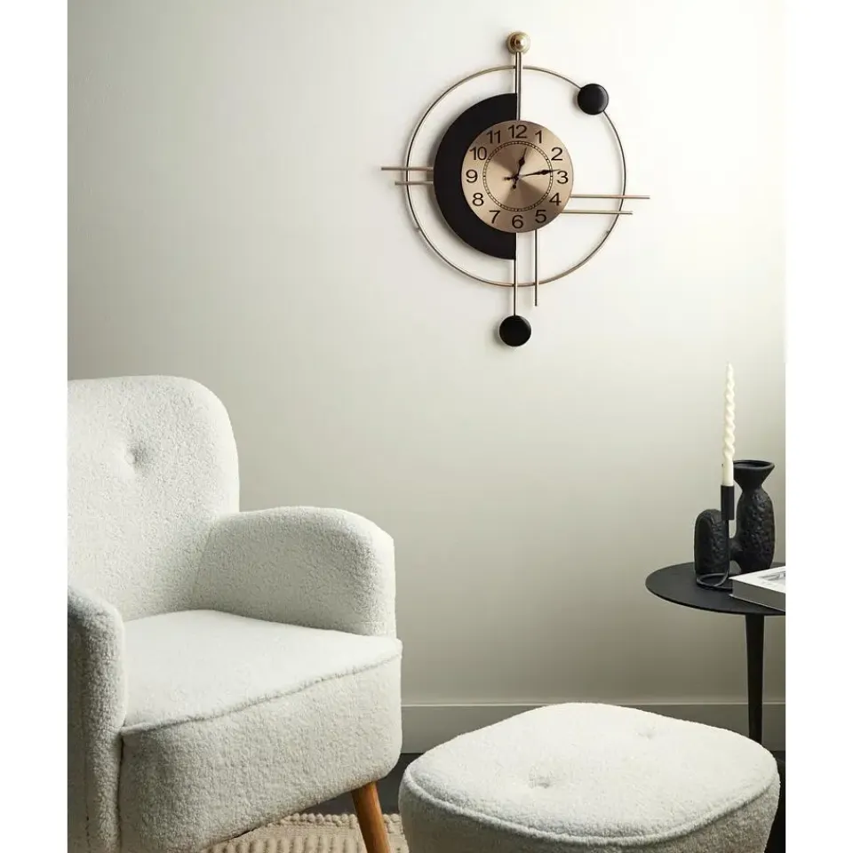 Beliani ALLOGNY - Wandklok - Goud/Zwart - Ijzer Outlet