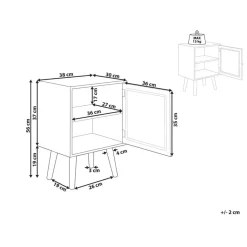 Beliani ALMO - Nachtkastje - Lichte houtkleur - MDF Outlet