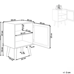 Beliani ALMO - Nachtkastje - Lichte houtkleur - MDF Outlet