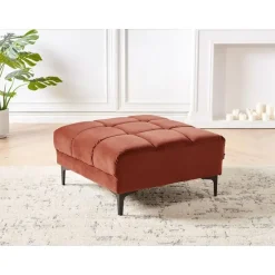 Leen Bakker ALNES - Ottomaan - Lichtrood - Polyester New