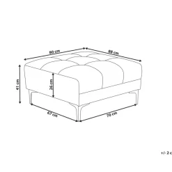 Leen Bakker ALNES - Ottomaan - Lichtrood - Polyester New