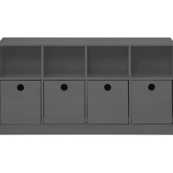 Loft24 Alpi - Boekenkast met 4 laden in grijs grenen New